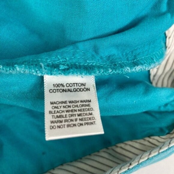 Ann‎ Taylor Loft Womens Chino Shorts Size 2 Teal Blue 7.5" Inseam Flat Front - Picture 4 of 7